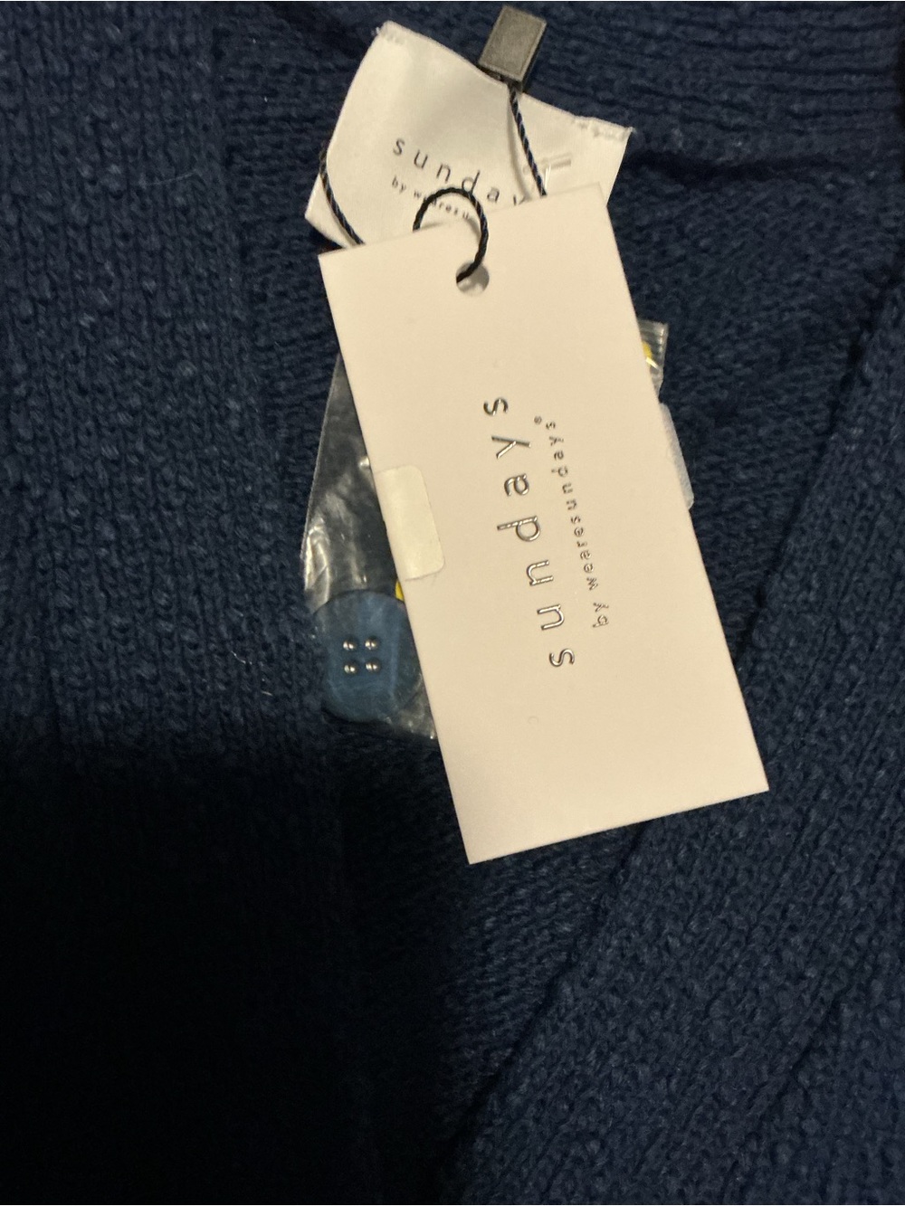 sundays Navy Knit Button-Front Vest - Picture 6 of 9